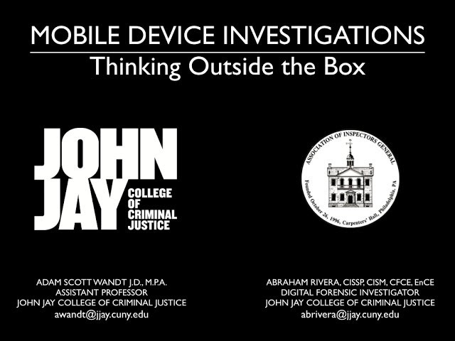 Mobile Device Investigations