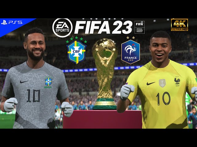 NEYMAR vs MBAPPE, Who is better goalkeeper? BRAZIL vs FRANCE, FIFA 23, PS5, 4K