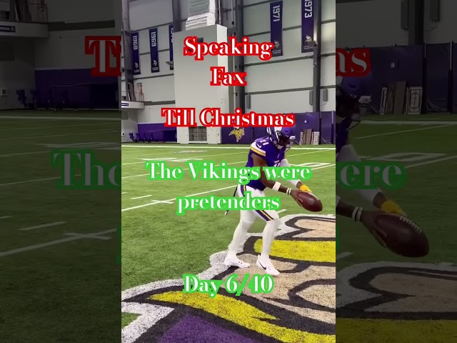 Speaking fax till Christmas #nfl #christmas #vikings #pretenders #football #series #facts #jjettas