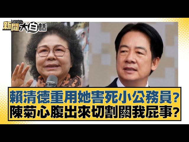 賴清德重用她害死小公務員？陳菊心腹出來切割關我屁事？【新聞大白話】20241121-1｜謝龍介 羅旺哲 陳揮文