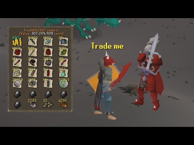 Showing Players my entire Bank in Wilderness (they attack = they get PKed)