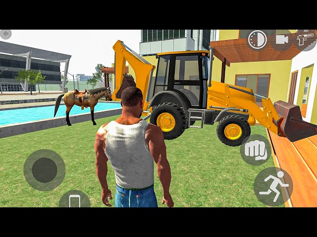 Indian Motorbike JCB and Horse in Open City Simulator - Android Gameplay