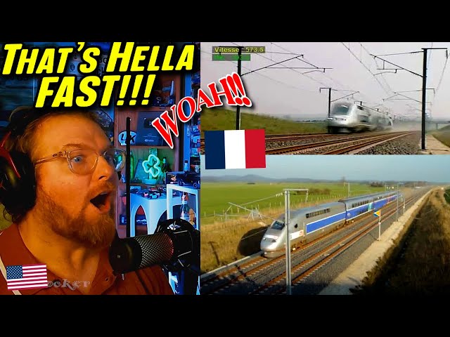 American Reacts to TGV World record: 574.8 km/h!!