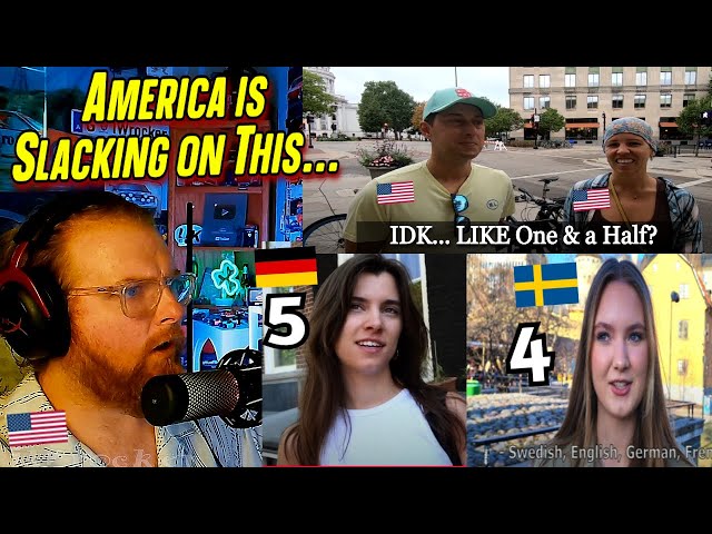 American Reacts to Europeans VS Americans - "How Many Languages Do You Know?"