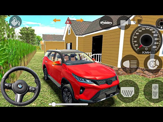 DRIVING INDIA RED FORTUNER CAR | HITTING AND BUS CARS | GADI WALA GAME FOR KIDS