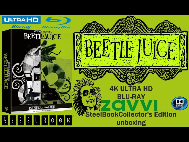 BEETLEJUICE - 4K ULTRA HD + Blu-ray ZAVVI Exclusive SteelBook Collector's Edition unboxing