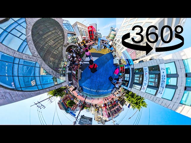 8K 360 HDR VR Walking Tour Hongdae