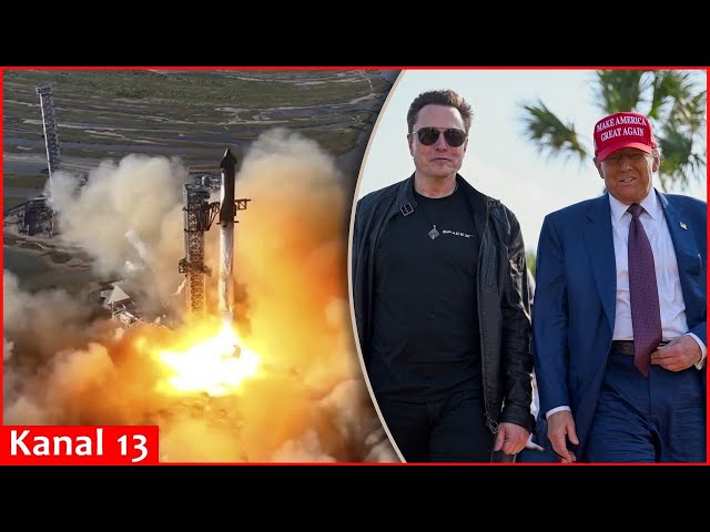 SpaceX launches giant Starship rocket as Trump joins Elon Musk to watch