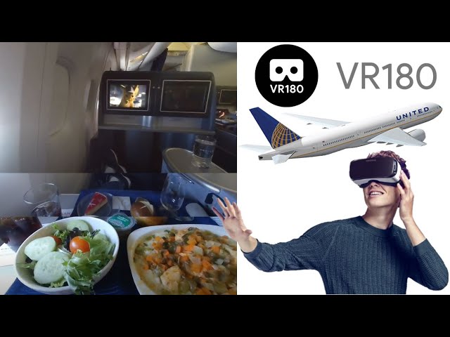 United 777 First Class VR180 3D 4K