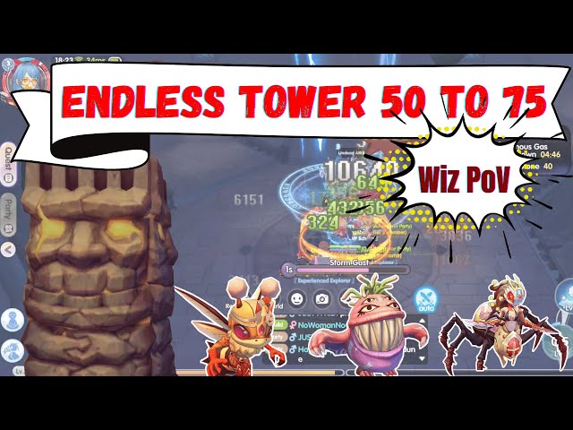 ROX: Endless Tower floor 50 to 75 [Wiz PoV]