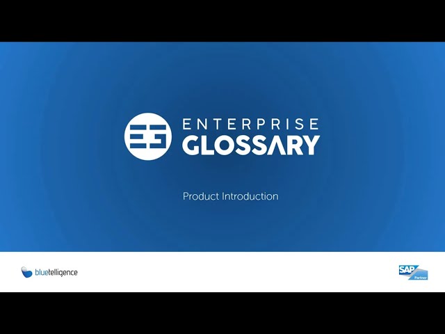 English Product Demo: Meet the Enterprise Glossary - the SAP Data Catalog for real BI Self-Service