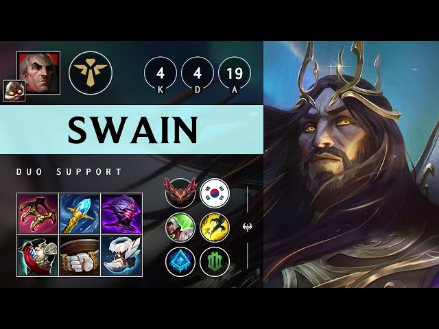 Swain Support vs Poppy - KR Grandmaster Patch 14.22