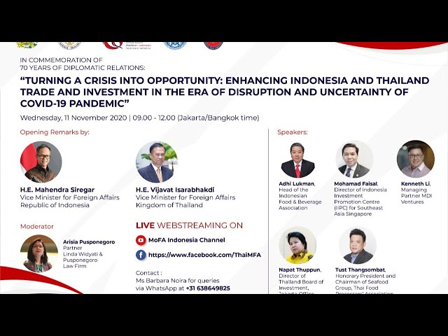 Indonesia-Thailand Business Forum 2020: Turning a Crisis into Opportunity