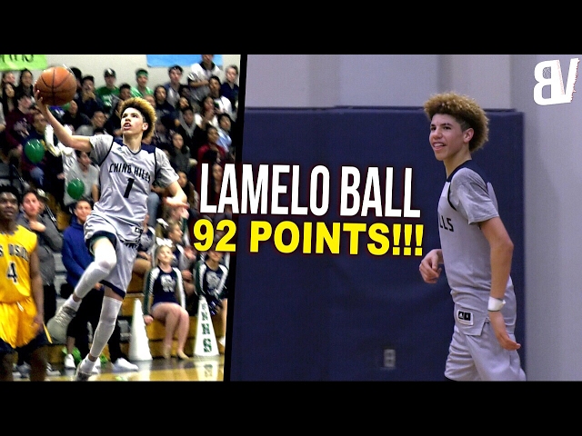 The Full Game LaMelo Ball Scored 92! Chino Hills DESTROYS Los Osos AGAIN! FULL HIGHLIGHTS