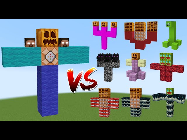 Herobrine Boss vs All New Bosses Mobs in Battle Minecraft Mobs