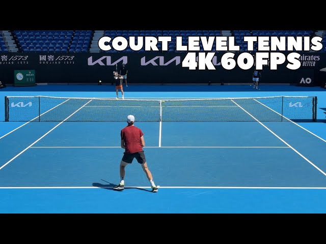 Jannik Sinner Court Level Drills 2024 (4K 60FPS)