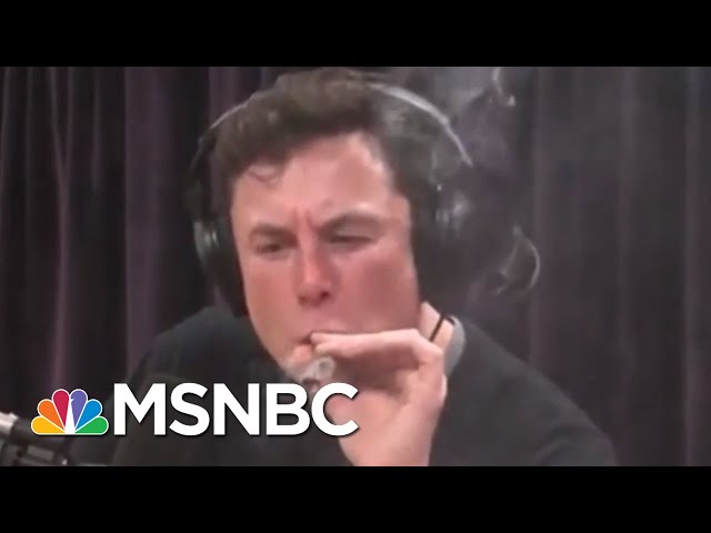 Tesla CEO Elon Musk Smokes Weed During Joe Rogan Podcast Interview | Velshi & Ruhle | MSNBC