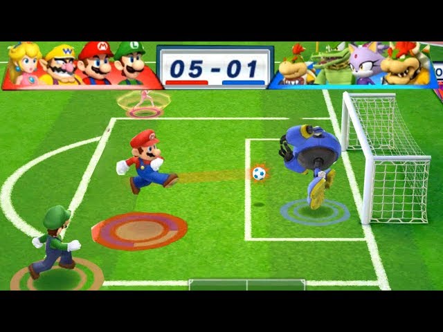 Mario & Sonic At The London 2012 Olympic Games Football #90 With Luigi, Mario, Wario, Peach