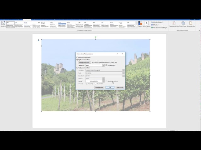 Word: Hintergrundbild einfügen, Hintergrundfarbe ändern - Tutorial [Bild als Hintergrund]