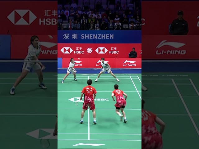 Rock-solid defence from the home pair Guo/Chen! #shorts #badminton #BWF