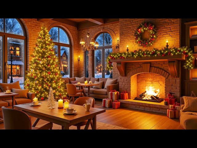 Relaxing Christmas Music 🎅 Soothing Instrumentals and Warm Fireplace Sounds 🎄