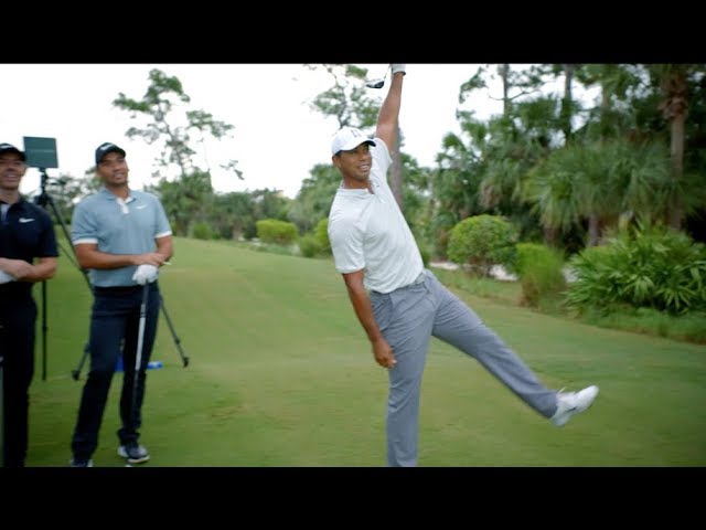 Tiger & Rory vs. DJ, Day & Rahm in Straightest Drive Contest LONG CUT! | TaylorMade Golf