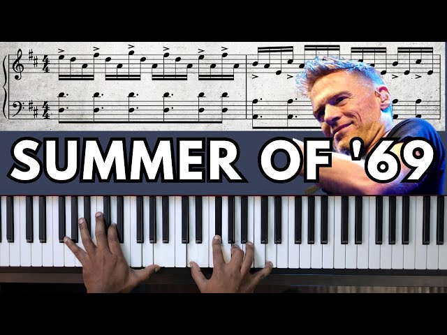 Learn the ICONIC Riff 🎶 of Summer of '69 on the 🎹 Piano & Develop Hand Independence 🙌🏼