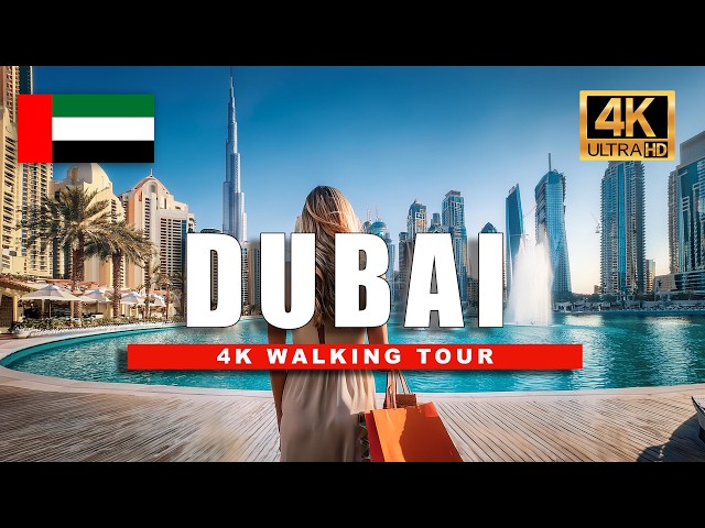 🇦🇪 Dubai Walking Tour [4K] Amazing Burj Khalifa, Dubai Mall and Fountain Night Walk | 4K HDR 60fps