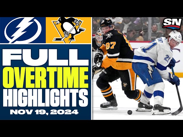 Tampa Bay Lightning at Pittsburgh Penguins | FULL Overtime Highlights - November 19, 2024