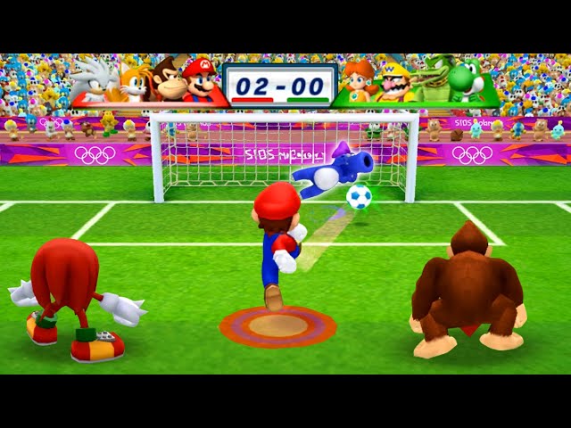 Mario & Sonic at the London 2012 Olympic Games Football Mario, DonKey Kong, Tails, Silver