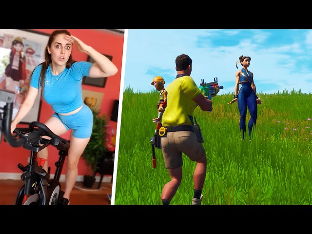 PLAYING FORTNITE WHILE RIDING A BIKE!