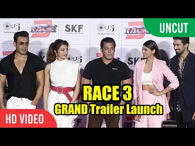 RACE 3 GRAND Trailer Launch | FULL HD Video | Salman Khan, Jacqueline, Bobby Deol