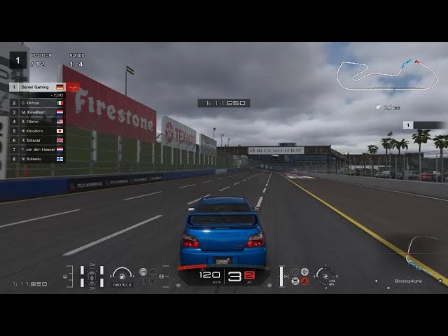 Gran Turismo 7 - Subaru Impreza Sedan WRX Sti / Blue Moon Bay Speedway Innen A rückwärts