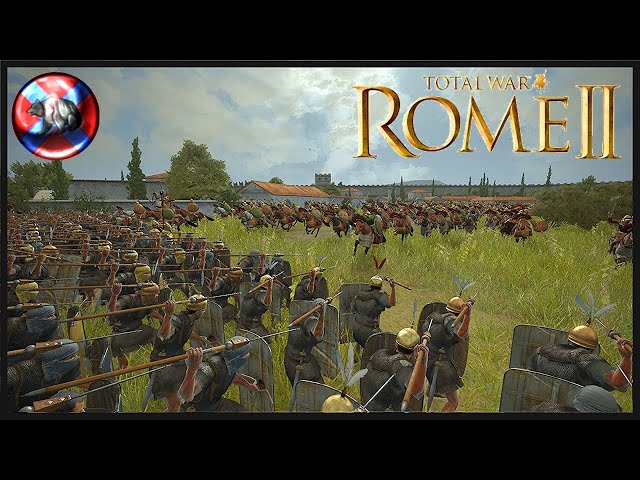 ABSOLUTELY MASSIVE CAVALRY SALLYOUT!!!!!  4V4 Total War Rome 2 Siege