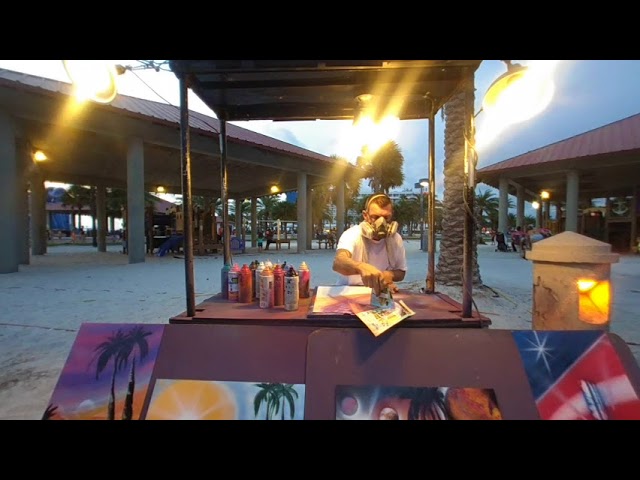 VR180 Pier 60 Sunset Spray Painter 3D