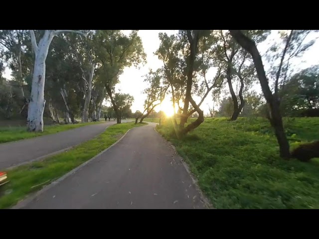 VR180 Bicycle ride in the park 2880p