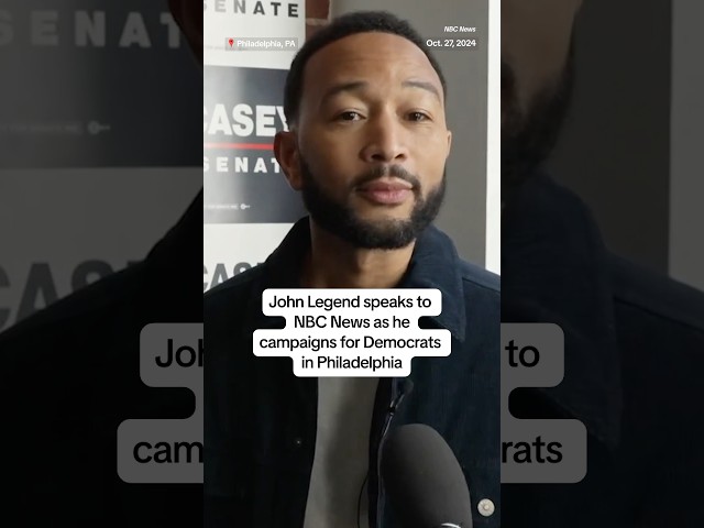 John Legend speaks to NBC News as he campaigns for Democrats in Philadelphia