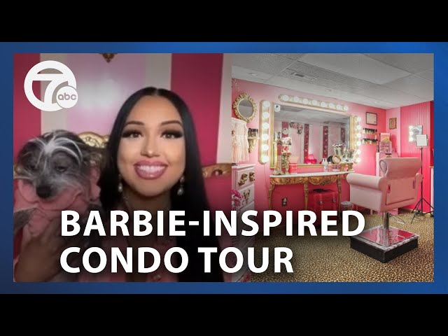 Take a peek inside this Barbie-inspired condo