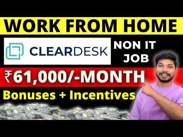 Earn 61,000/Month🤑| Work From Home Jobs 2024 | Online jobs at home | Remote Job | Cleardesk