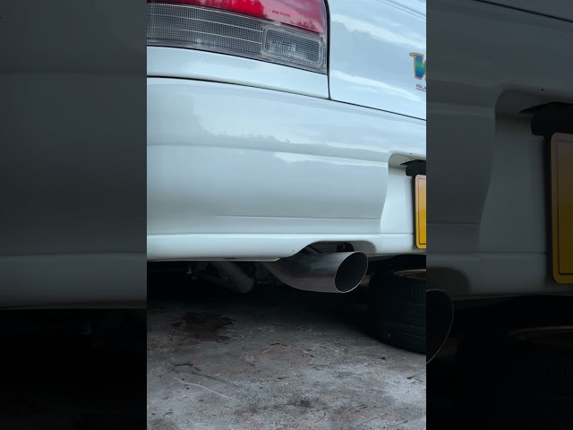 1996 WRX STI Type RA ver 3 Hayward & Scott group A exhaust cat back cold start.