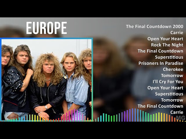 Europe 2024 MIX Best Songs - The Final Countdown 2000, Carrie, Open Your Heart, Rock The Night