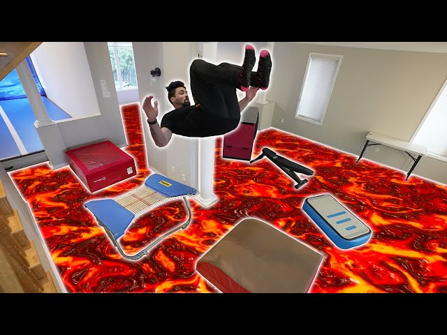 HUGE Home Obstacle Course (Floor is Lava Challenge, parkour)