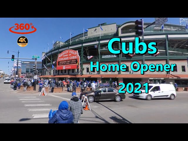 Outside Wrigley Field before Chicago Cubs Home Opener 2021 Wrigleyville ⚾️ 360° Hi-Res【4K】