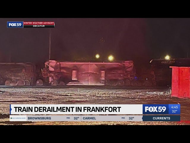 Train derailment in the city of Frankfort