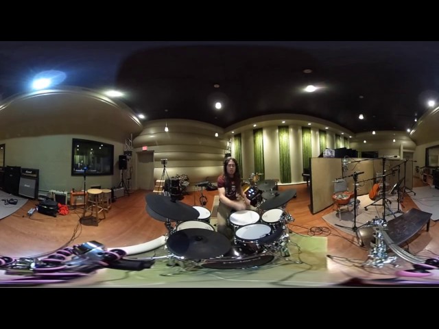 Loogs plays drum solo @ Lava Room Recording's Studio A (360 degree)