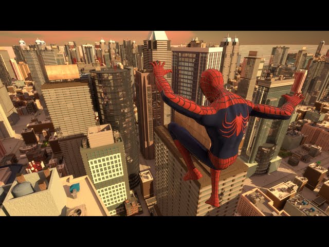 Spider-Man Swinging 360 VR 3D - POV of Spider-Man swinging through NYC