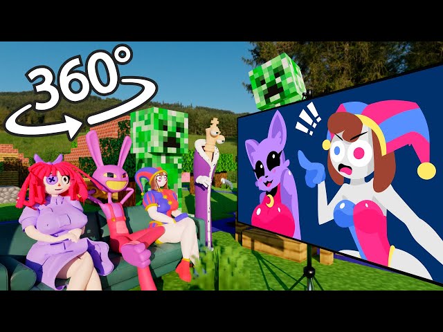 Pomni & Jax React to TADC Meme in Minecraft - The Amazing Digital Circus 360° - VR 360 Video