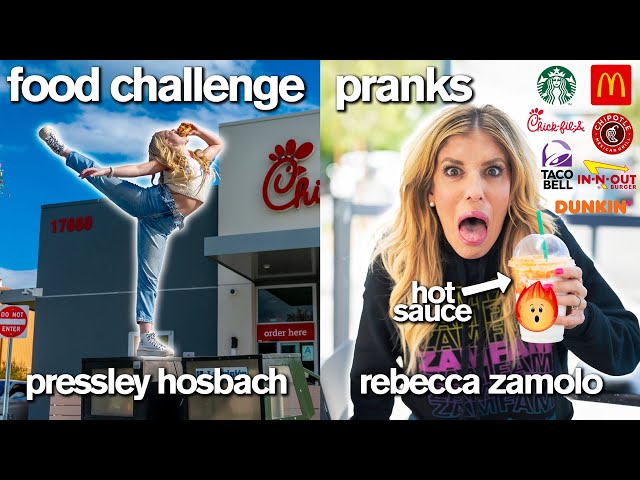 Starbucks & Chick-fil-A Food Challenge *and Pranking Rebecca Zamolo*