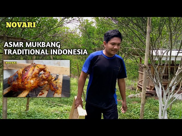 asmr MUKBANG primitive l cook traditional grilled chicken