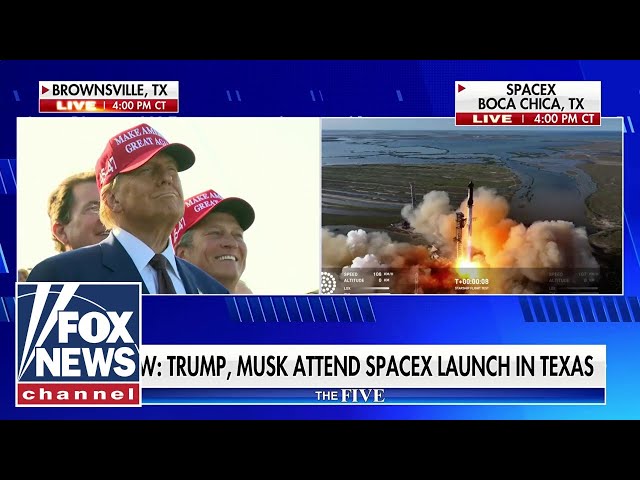 Trump watches SpaceX launch with Elon Musk